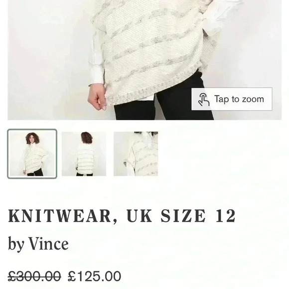 BNWT Vince Oversized Cotton Sweater  Size XS - Picture 9 of 9